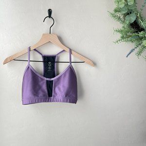 Ghost Flower Metal Aspire Lavender Black Sheer Sports Bra